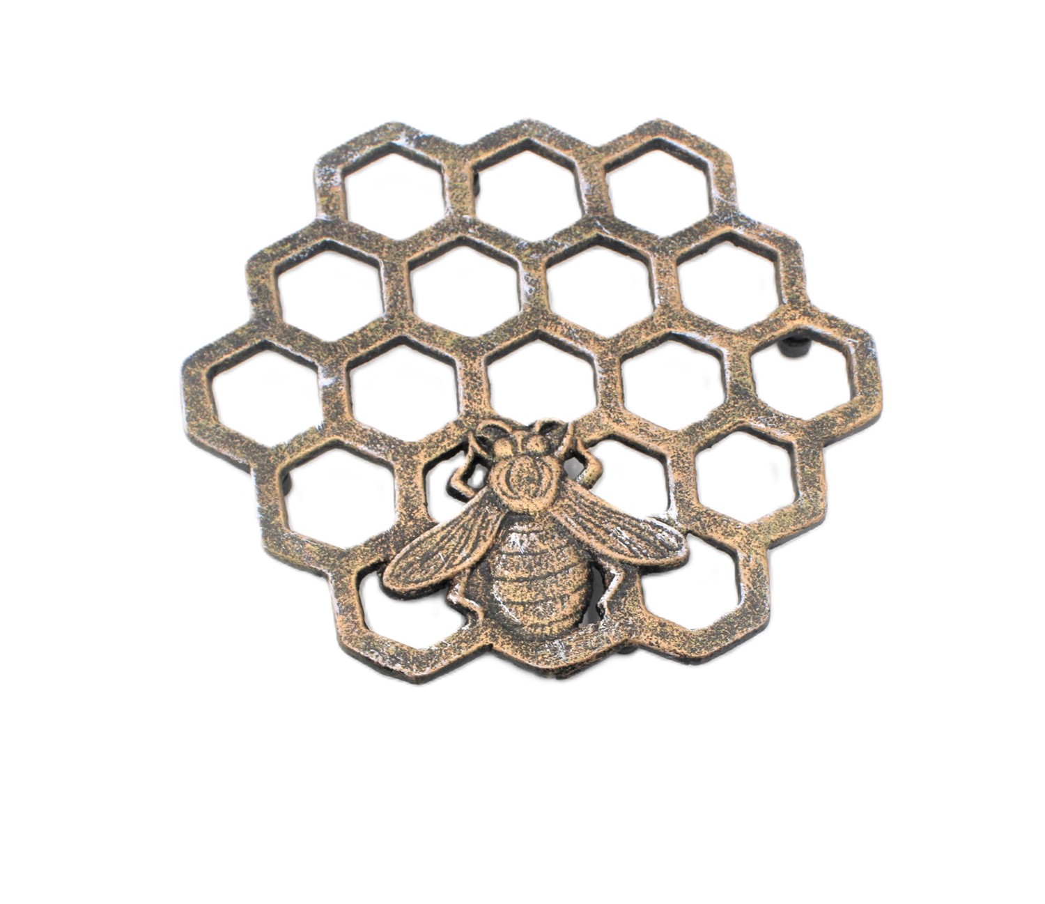 Gold & White Marble Bee Place Card Holders and Honey outlet Bee Metal Trivet (Set of 6)