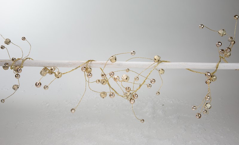 5' Gold Bell Garland, Wired CM4214