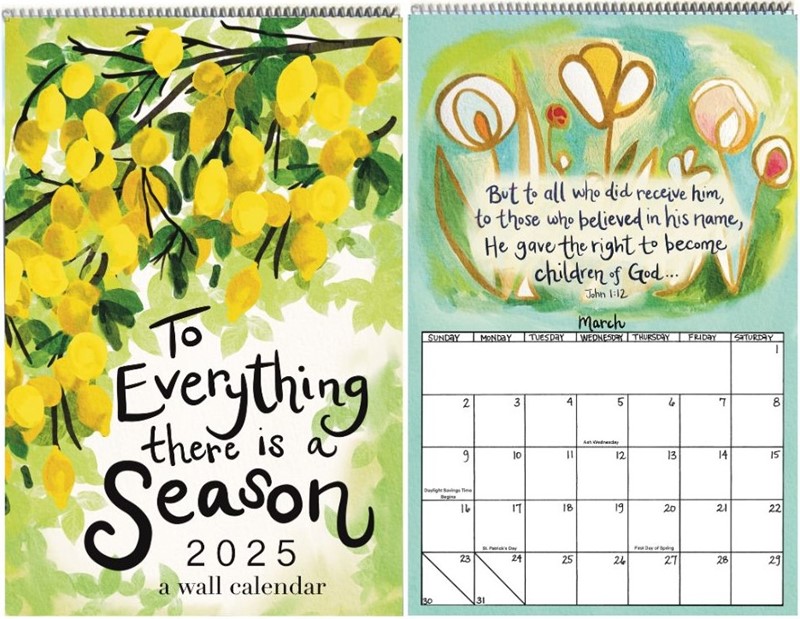 2025 Spiral Wall Calendar, 11x17" Pages ©The Glory Bee CB2146