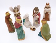 Set/3 Holy Family, Handcarved wood, 9", 6", 1.5" X1381 View 2