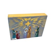 8x6" Nativity Block, Blue ©Candice Boatright CB2032 View 2