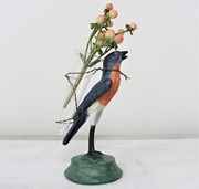 6" Blue Bird with Glass Vase JM62020 View 2