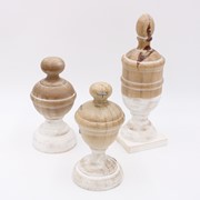 8.5-12.25"H Weathered Wood Finials, 3 Assorted HD6031A View 2