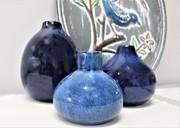3.5x3.5" Ceramic Vase, Blue Reactive Glaze (finishes may vary) HD6402 View 2