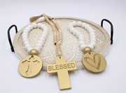 13" Blessing Beads, Gold Heart MS2204 View 2