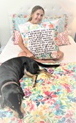 26" Square Pillow, Love Is Patient, Removable Cover ©The Glory Bee CB2126 View 2