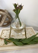 4" Glass Bottle Vase in Gold Tripod Stand HD6092 View 3