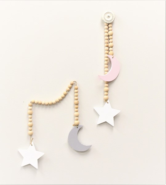 26" Moon Star Garland, 2 Assorted HBD1001A