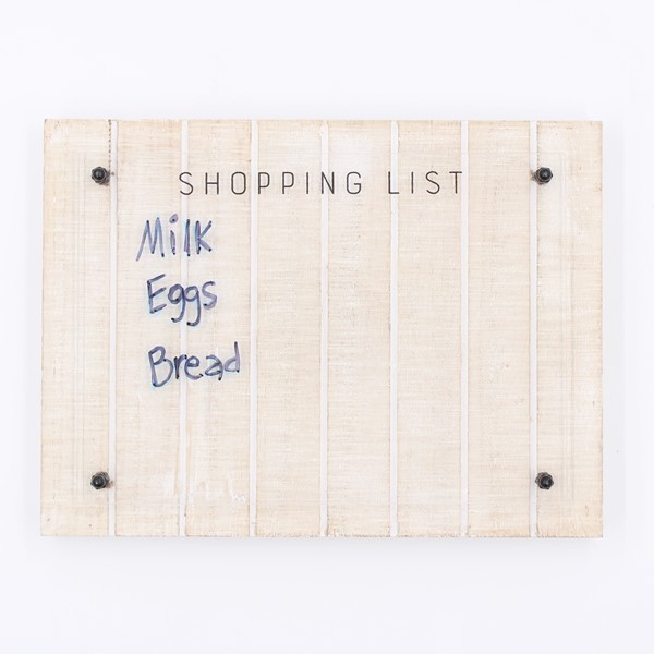 10x7.5x2.5" Shopping List Plaque, Wood with Acrylic HD6041